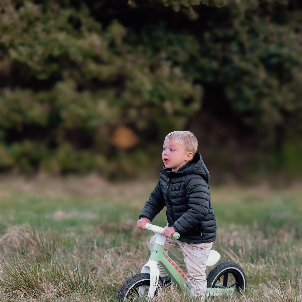 Chanty Go Grøn Løbecykel | Med Integreret Lys