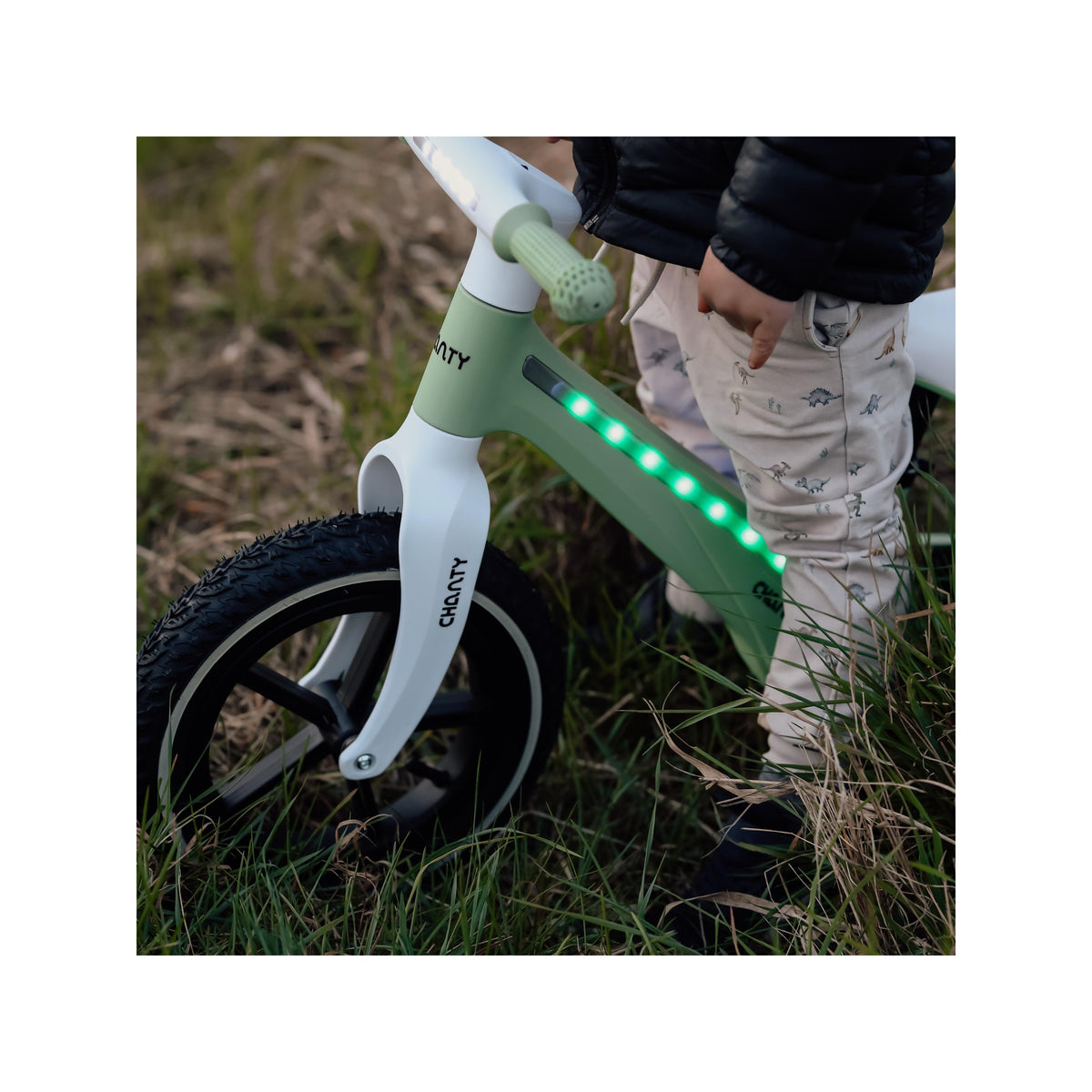 Chanty Go Grøn Løbecykel | Med Integreret Lys