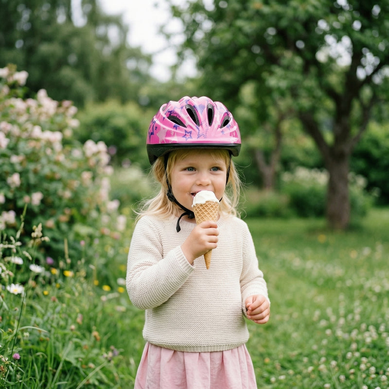 Chanty Børnehjelm– Pink Stjerner